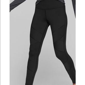 Athleta Sophia Street Black Moto Zip Leggings